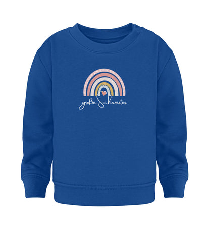 Regenbogen Geschwisterliebe große Schwester - Baby Sweatshirt