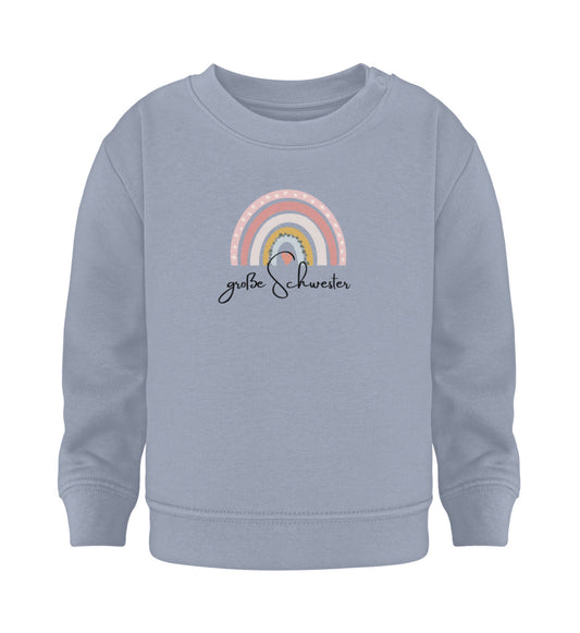 Regenbogen Geschwisterliebe große Schwester - Baby Sweatshirt