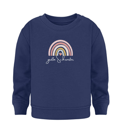 Regenbogen Geschwisterliebe große Schwester - Baby Sweatshirt