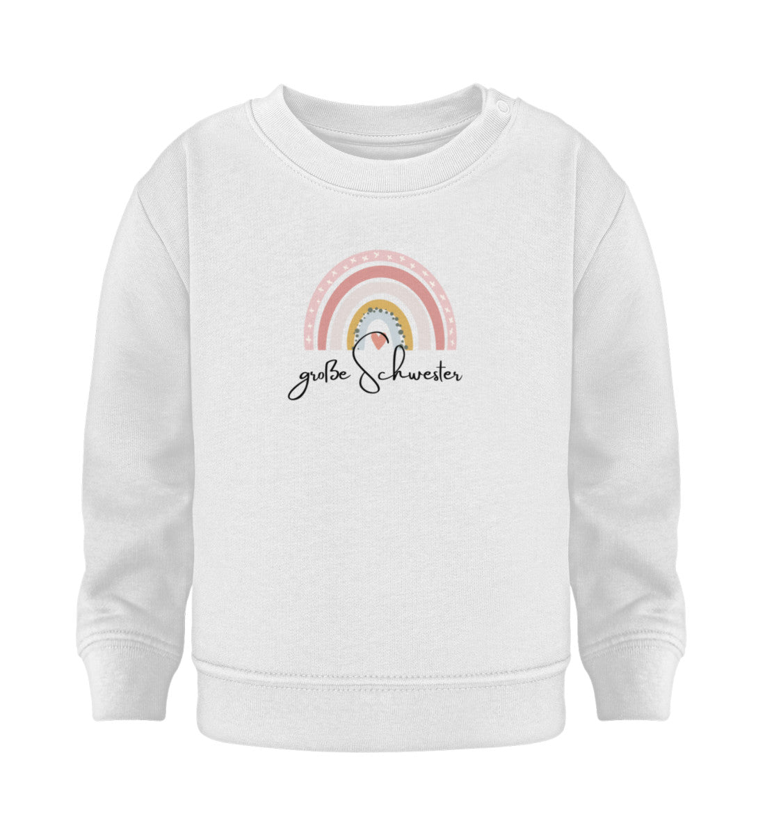 Regenbogen Geschwisterliebe große Schwester - Baby Sweatshirt