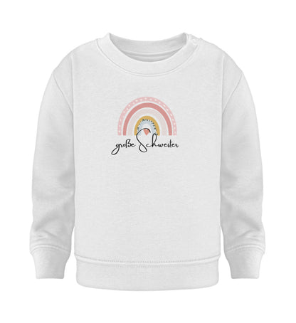 Regenbogen Geschwisterliebe große Schwester - Baby Sweatshirt