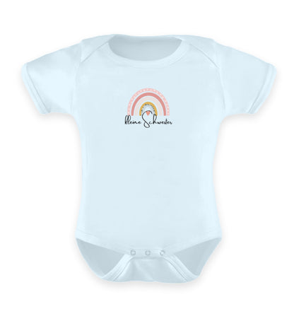 Regenbogen Geschwisterliebe kleine Schwester - Baby Body Kurzarm