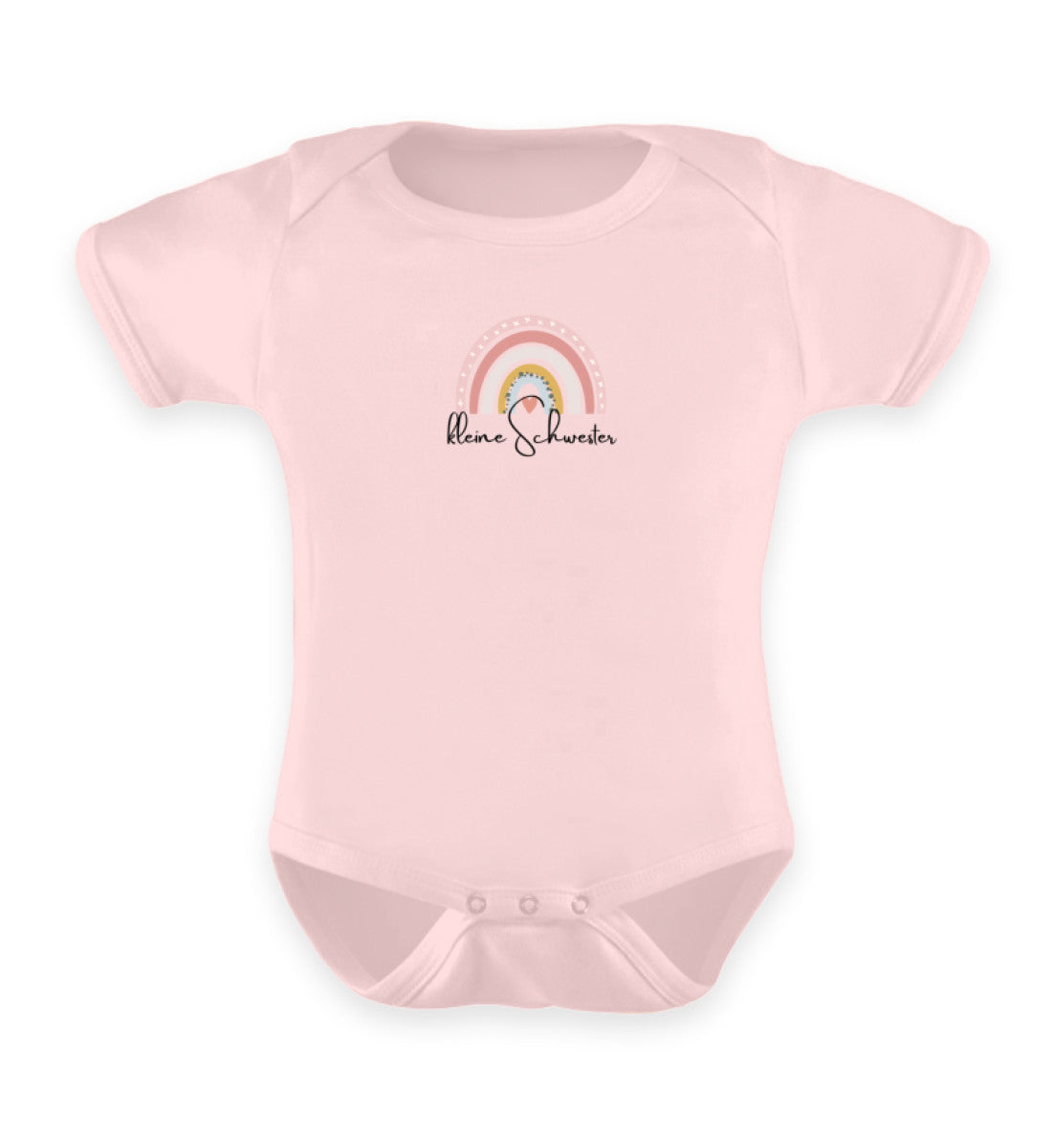 Regenbogen Geschwisterliebe kleine Schwester - Baby Body Kurzarm