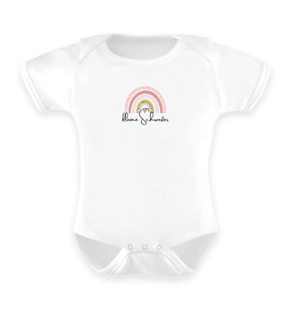 Regenbogen Geschwisterliebe kleine Schwester - Baby Body Kurzarm