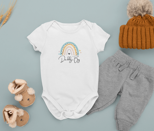 Daddy´s Boy Regenbogen - Baby Body Kurzarm