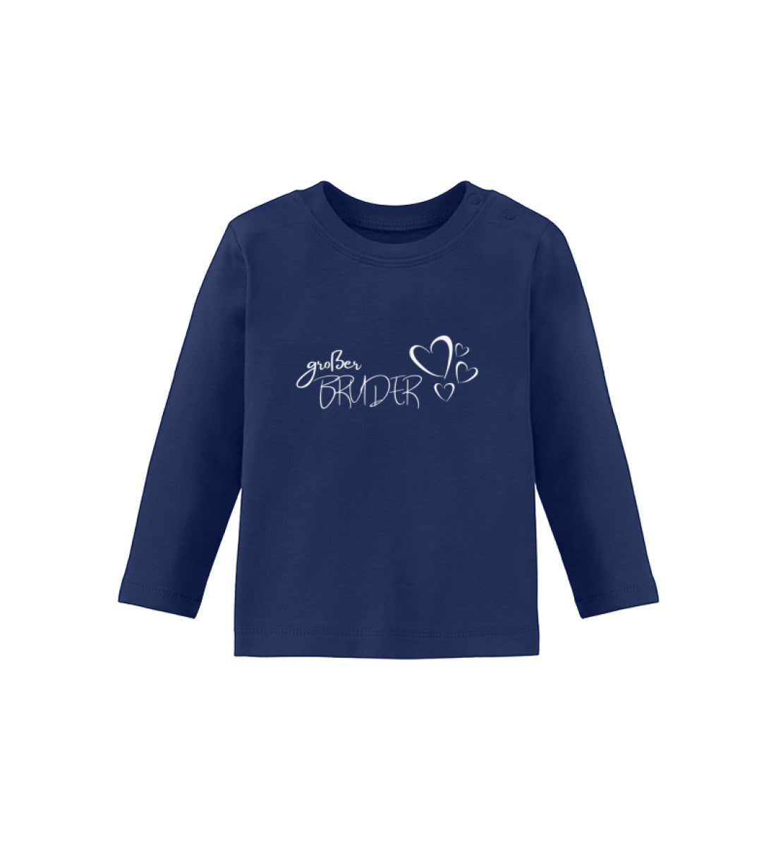 Geschwister Herzen großer Bruder  - Baby Langarmshirt