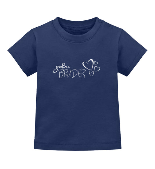 Geschwister Herzen großer Bruder  - Baby T-Shirt