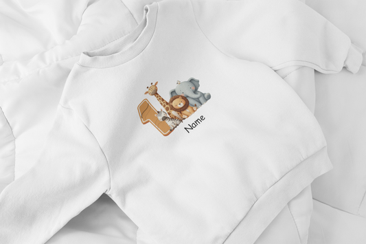 1. Geburtstag Dschungel personalisierbar  - Baby Sweatshirt