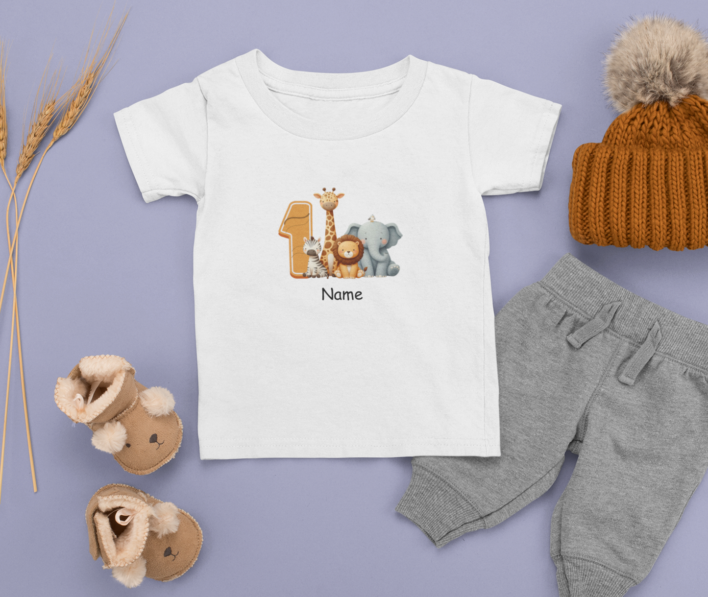 1. Geburtstag Dschungel personalisierbar  - Baby T-Shirt