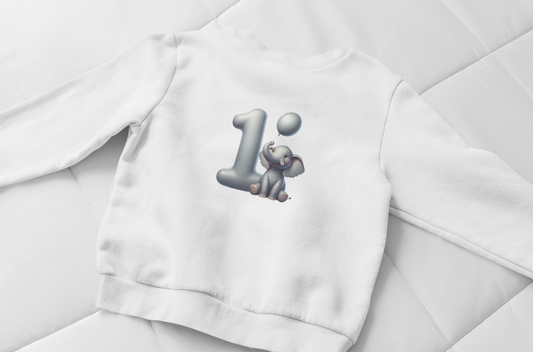Elefantenzauber "Erster Geburtstag" - Baby Sweatshirt
