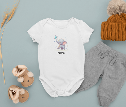 Elefanten-Zauber - Baby Body Kurzarm Personalisierbar