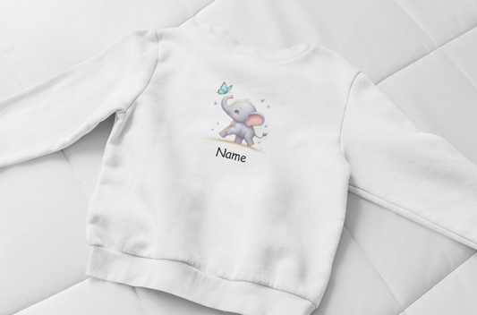 Elefanten-Zauber - Baby Sweatshirt Personalisierbar