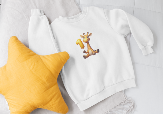 Giraffenfreude "Erster Geburtstag" - Baby Sweatshirt