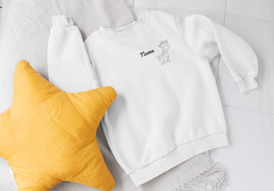 Giraffe personalisierbar  - Baby Sweatshirt
