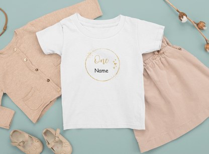 Goldenes Jubiläum "One" personalisierbar - Baby T-Shirt Kurzarm