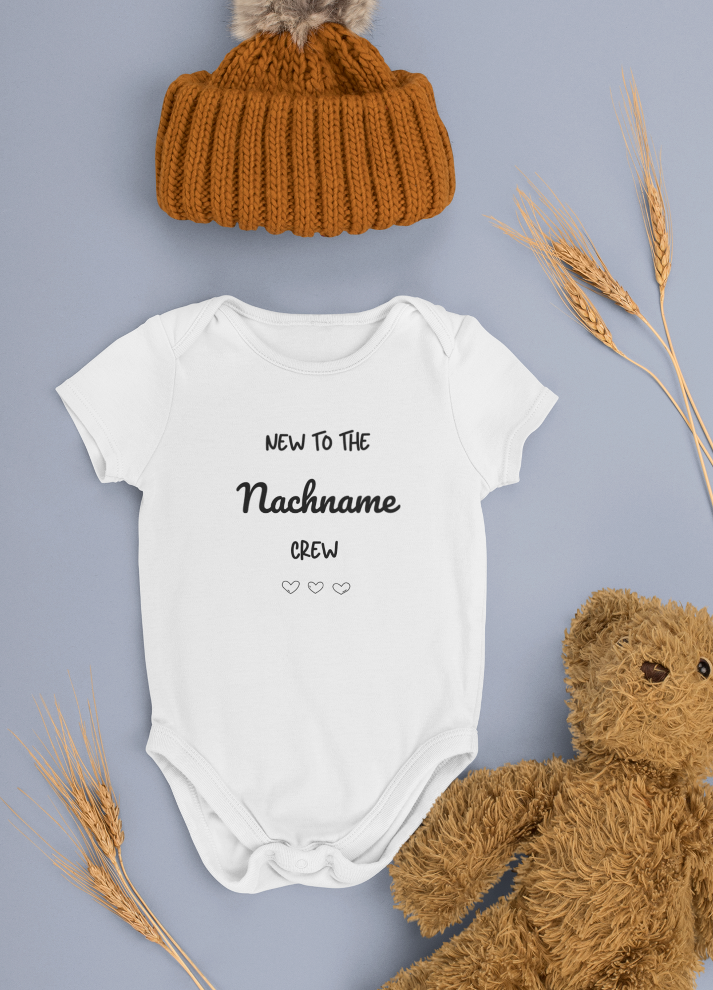 New to the Crew personalisierbar - Baby Body Kurzarm