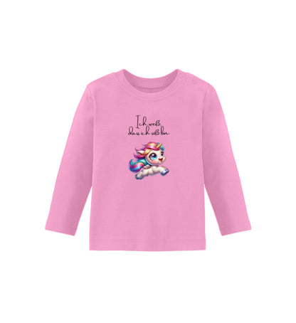 Süßes Einhorn - Baby Langarmshirt