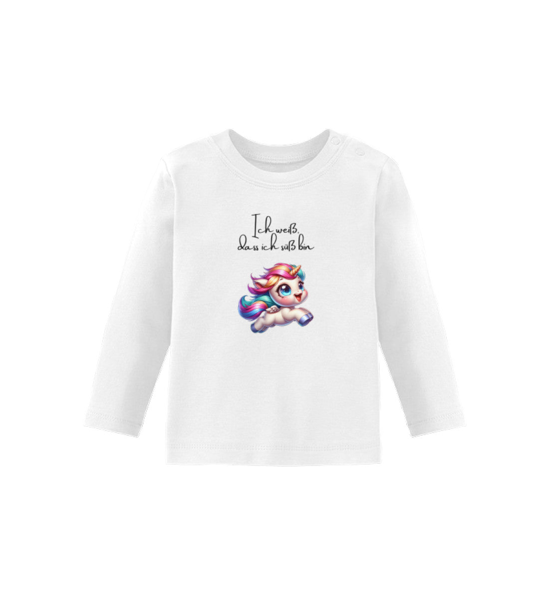 Süßes Einhorn - Baby Langarmshirt